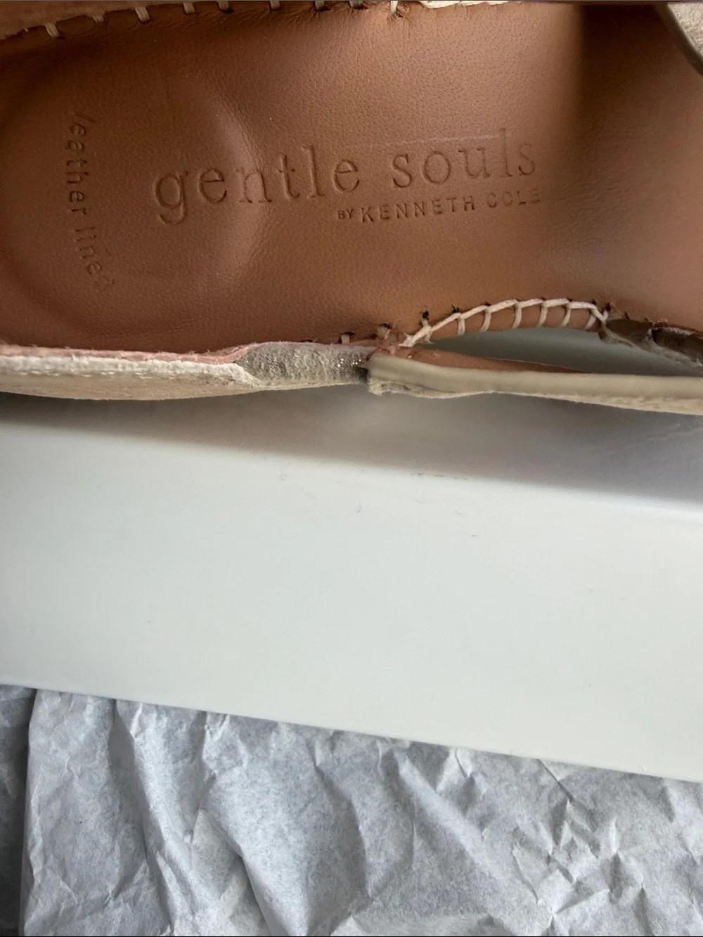 gentle souls Taupe Espadrille Wedge Sandals